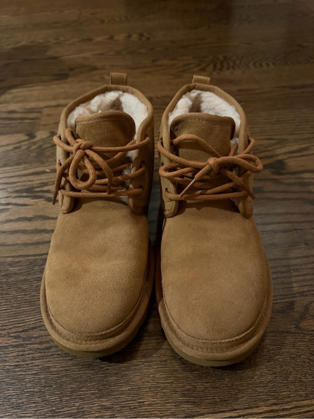 UGG Men's Chestnut Suede Chukka Boots with Shearling Collar